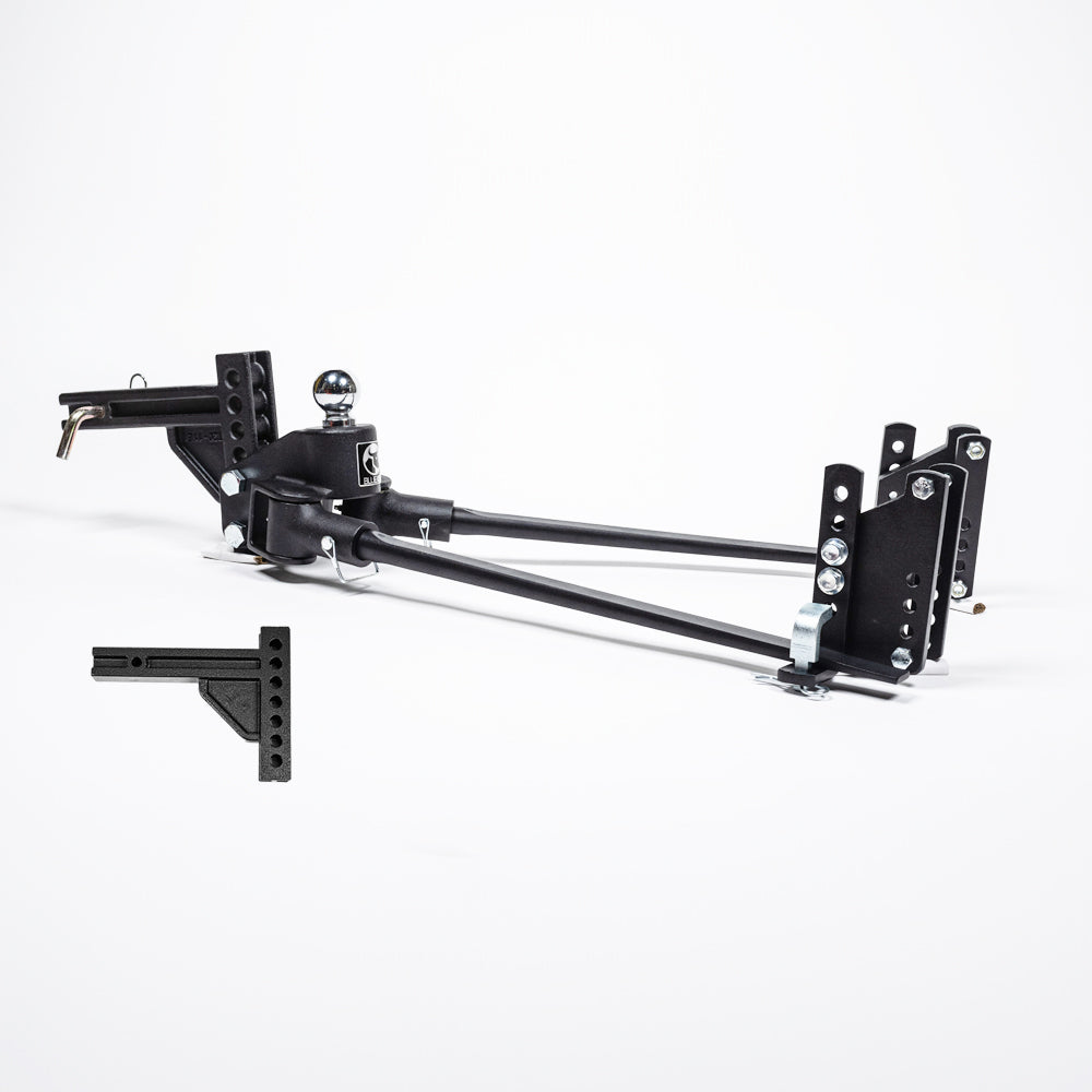 BXW0850 TrackPro Weight Distribution Hitch – 7 Hole Shank, 800lbs Tongue, 8000lbs Towing, 2″ Receiver