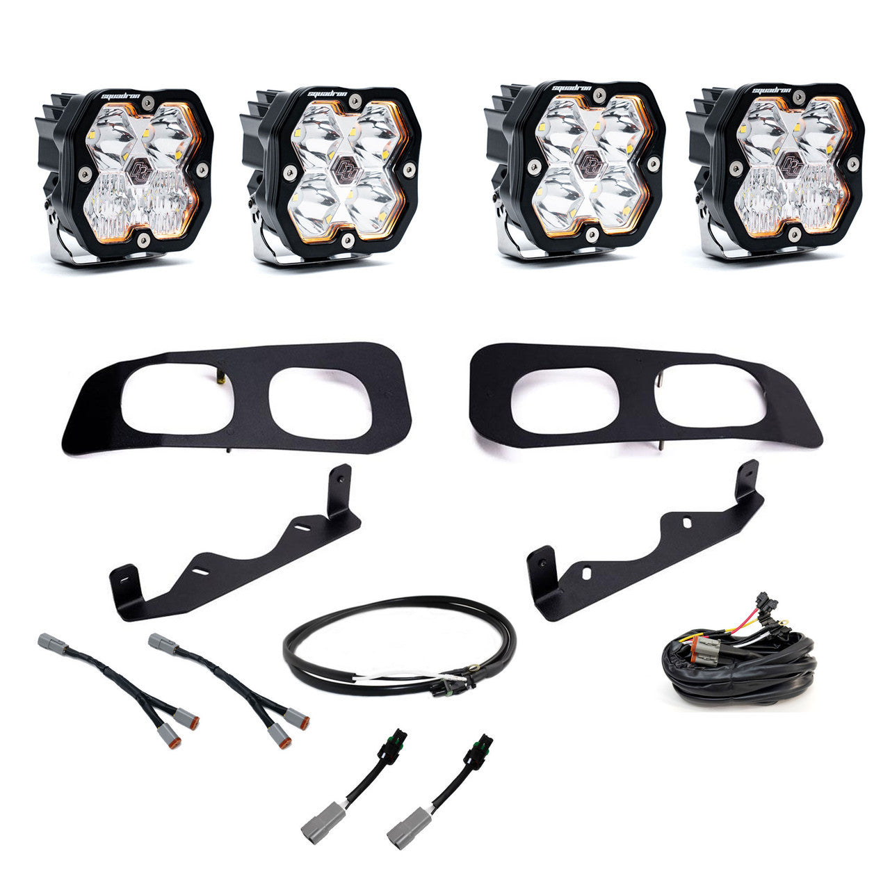 BAJA DESIGNS Squadron 2.0 Sport Dual Fog Pocket Light Kit - Ford 2023-26 F-250/350 Super Duty