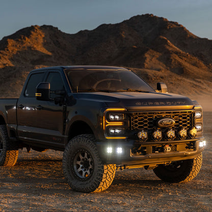 BAJA DESIGNS Squadron 2.0 Sport Dual Fog Pocket Light Kit - Ford 2023-26 F-250/350 Super Duty