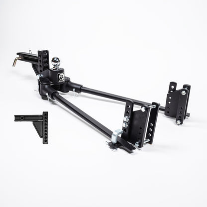 BXW0851 TrackPro Weight Distribution Hitch -9 Hole Shank, 800lbs Tongue, 8000lbs Towing, 2″ Receiver