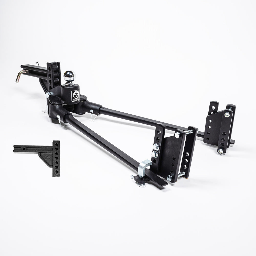 BXW1056 TrackPro Weight Distribution Hitch – 11 Hole Shank, 1000lbs Tongue, 10000lbs Towing, 2″ Receiver