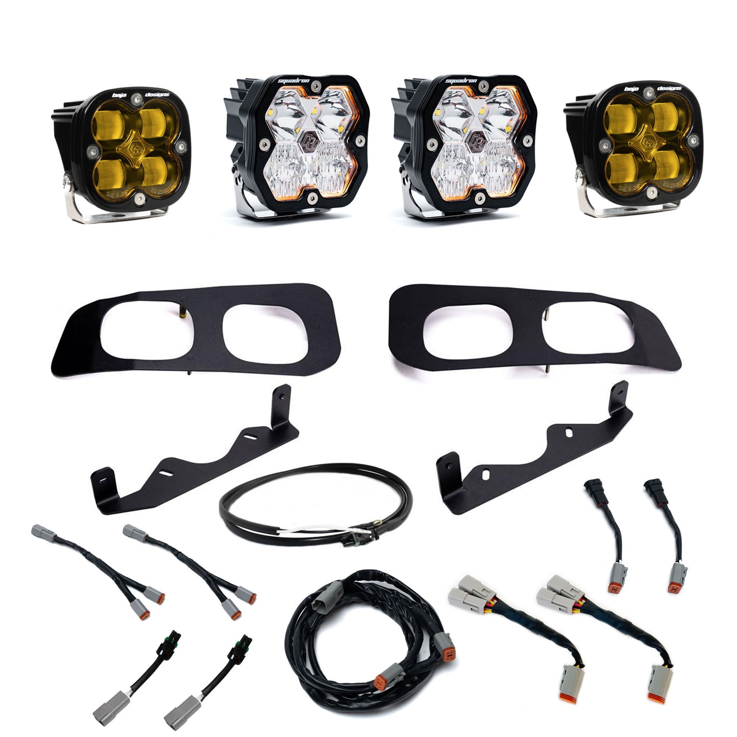 BAJA DESIGNS Squadron 2.0 Sport/Squadron Sae Dual Fog Pocket Light Kit - Ford 2023-26 F-250/350 Super Duty