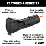 Curt 51180 Echo Mobile Trailer Brake Controller, 7-Way, Bluetooth® Smartphone Connection