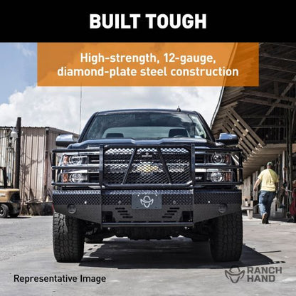 RANCH HAND SUMMIT SERIES FRONT BUMPER w/ GRILLE GUARD for 2019-2021 Chevy 1500 w/o Camera