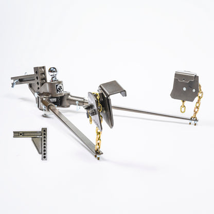 BXW2000 SwayPro Weight Distributing Hitch – 9 Hole Shank, 2000lbs Tongue, 20000lbs Towing, 2-1/2″ Receiver