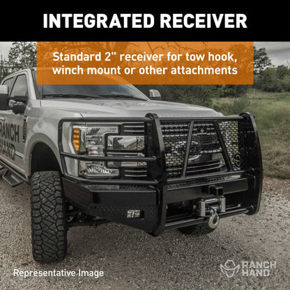 RANCH HAND SPORT WINCH-READY SERIES FRONT BUMPER w/ GRILLE GUARD for 2015-2019 Chevy Silverado 2500 / 3500 w/o camera