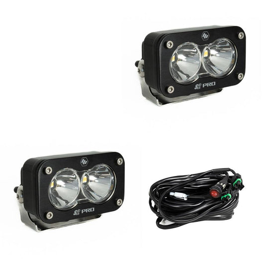 BAJA DESIGNS S2 Pro Black Led Auxiliary Light Pod Pair - Universal