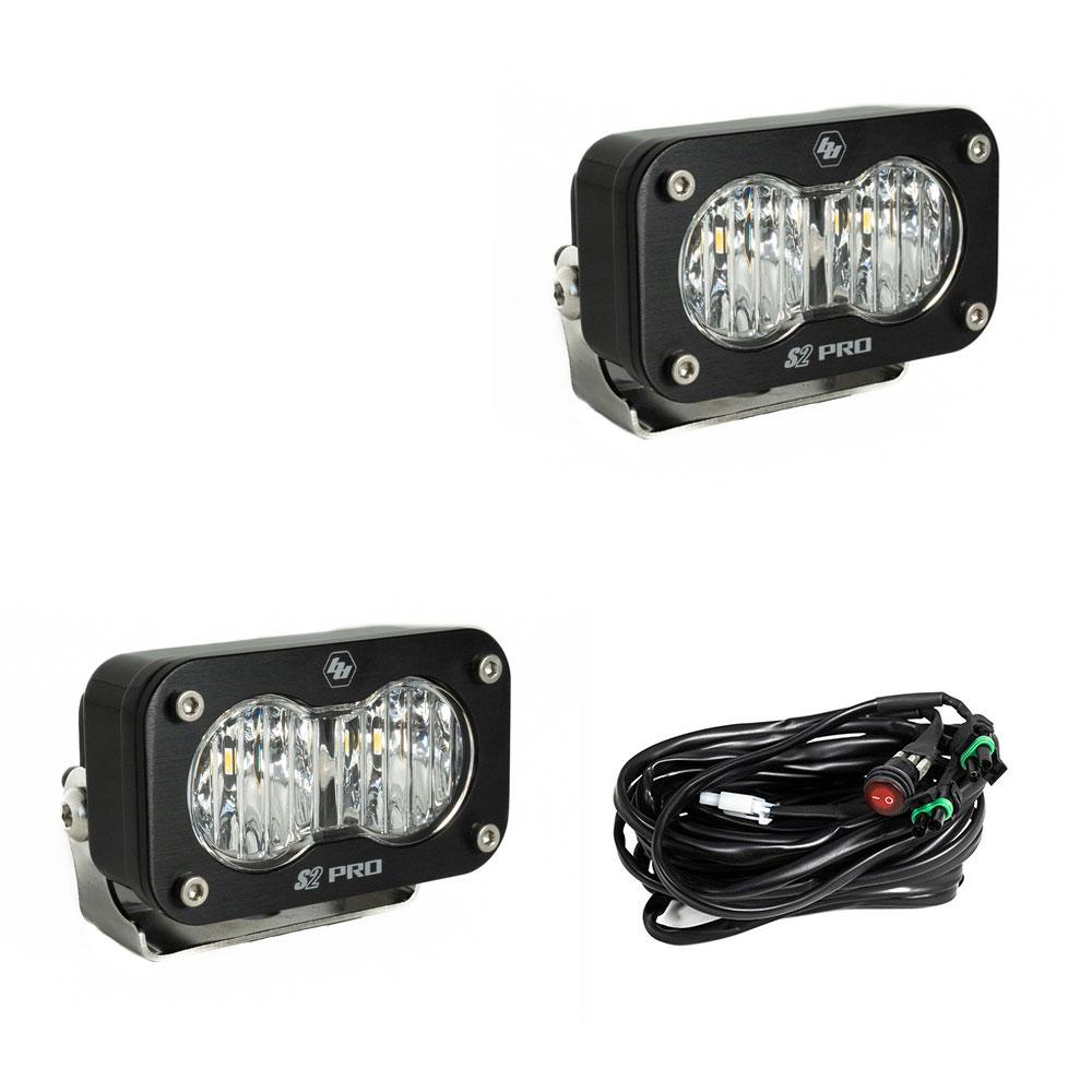 BAJA DESIGNS S2 Pro Black Led Auxiliary Light Pod Pair - Universal