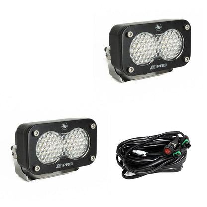 BAJA DESIGNS S2 Pro Black Led Auxiliary Light Pod Pair - Universal