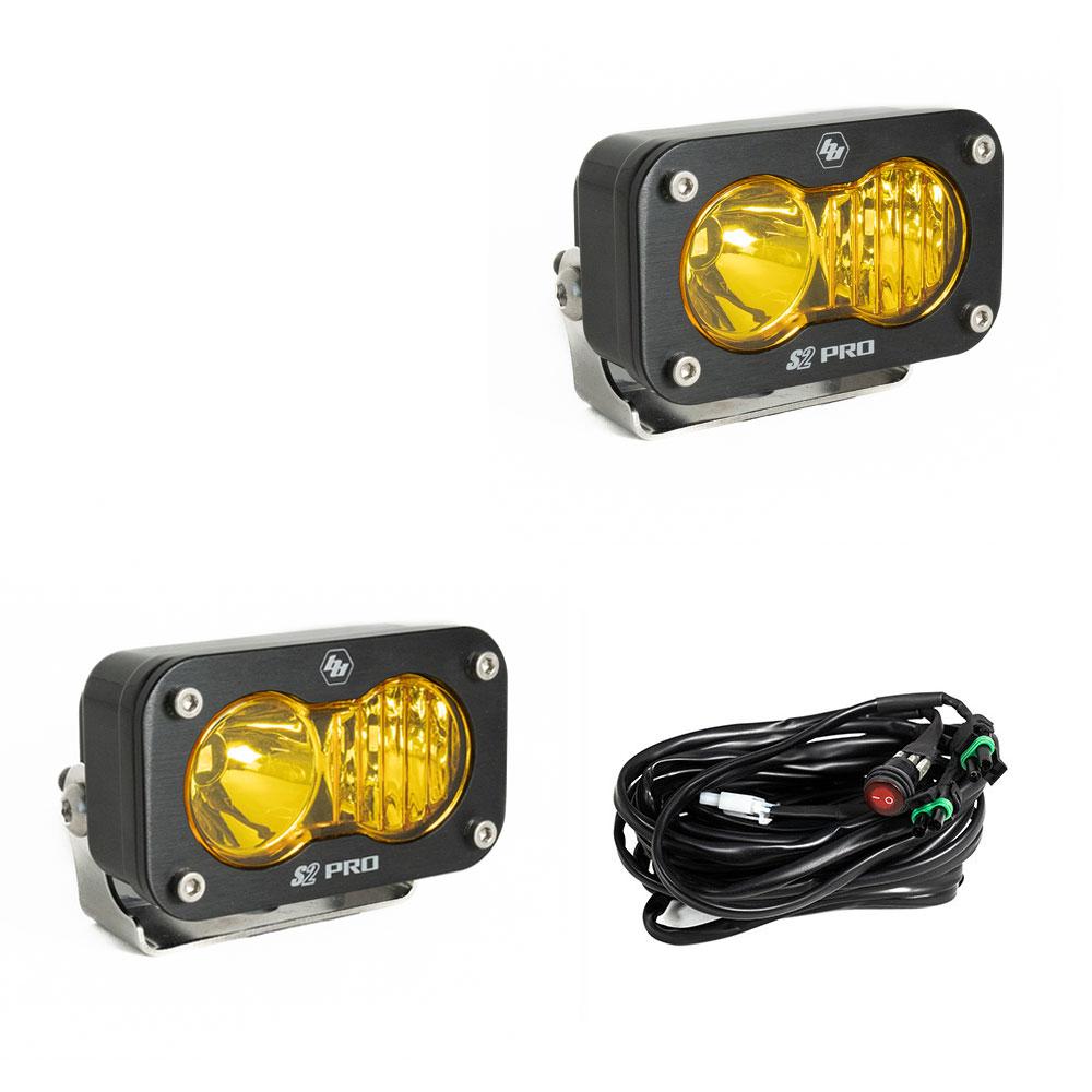BAJA DESIGNS S2 Pro Black Led Auxiliary Light Pod Pair - Universal