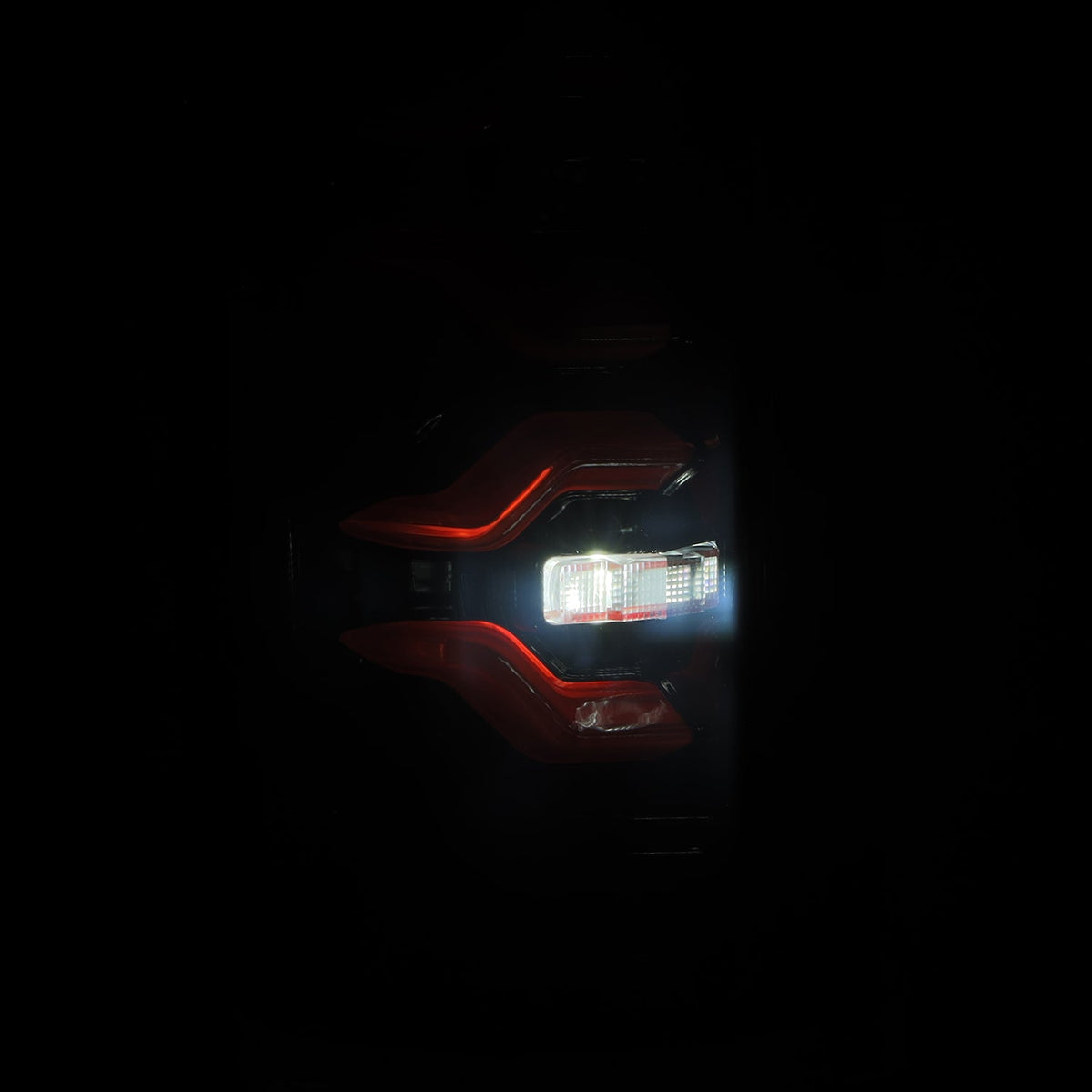 87-96 Ford F-Series/Bronco LUXX-Series LED Tail Lights Black-Red - view 10