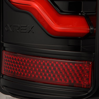87-96 Ford F-Series/Bronco LUXX-Series LED Tail Lights Black-Red - view 13