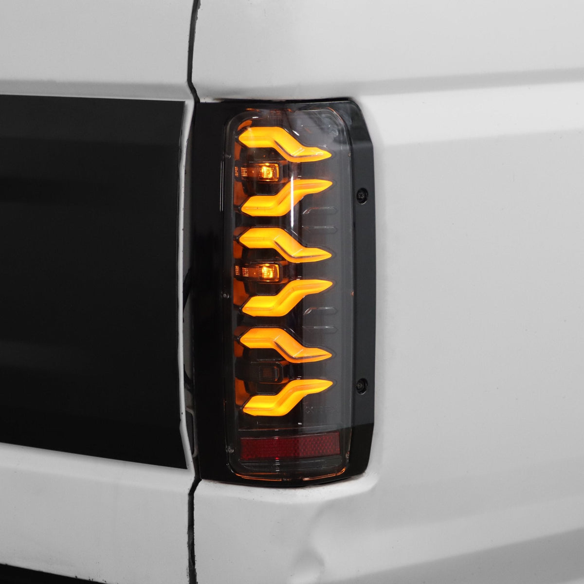 87-96 Ford F-Series/Bronco LUXX-Series LED Tail Lights Black-Red - view 5