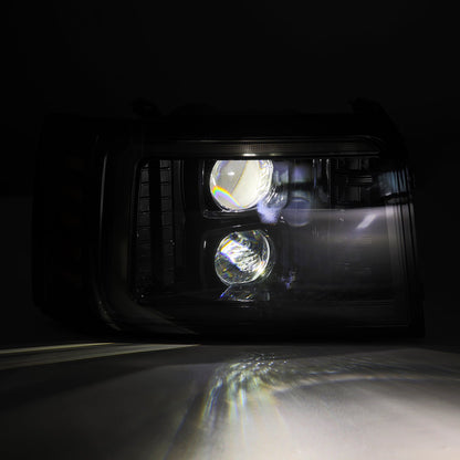 92-96 Ford F-Series/Bronco LUXX-Series LED Projector Headlights Alpha-Black - view 13