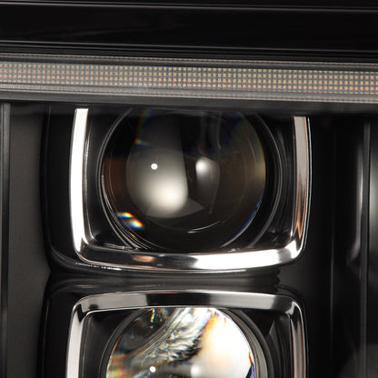 92-96 Ford F-Series/Bronco LUXX-Series LED Projector Headlights Black - view 14