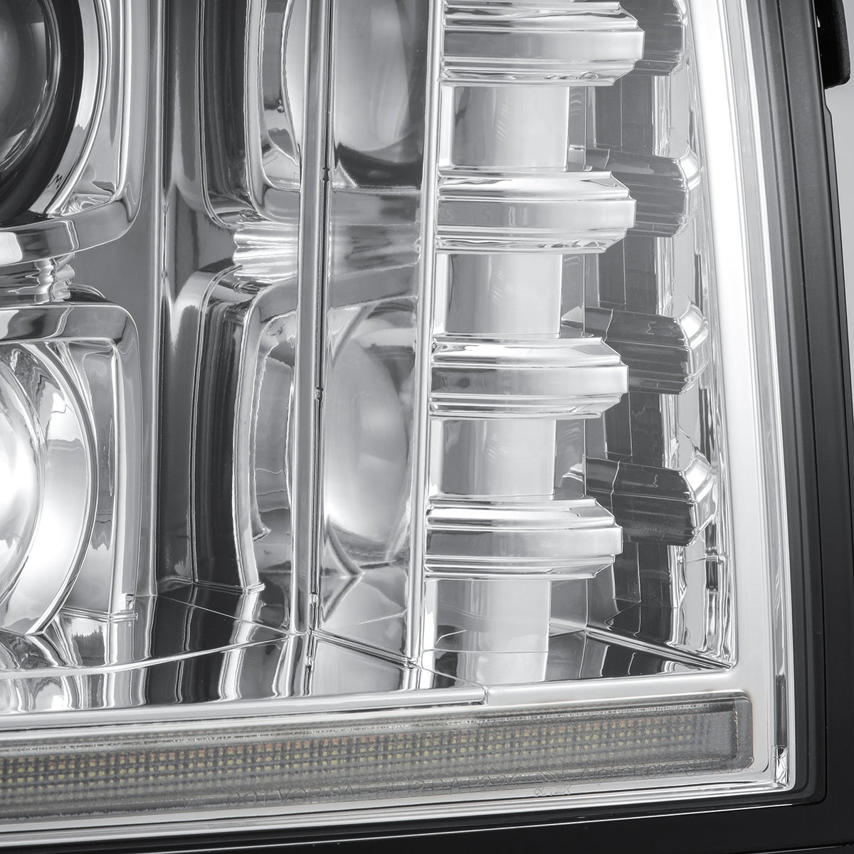 92-96 Ford F-Series/Bronco LUXX-Series LED Projector Headlights Chrome - view 12