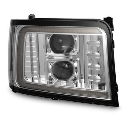 92-96 Ford F-Series/Bronco PRO-Series Halogen Projector Headlights Chrome - view 12