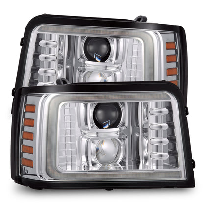 92-96 Ford F-Series/Bronco PRO-Series Halogen Projector Headlights Chrome - view 1