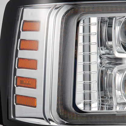 92-96 Ford F-Series/Bronco LUXX-Series LED Projector Headlights Chrome - view 10