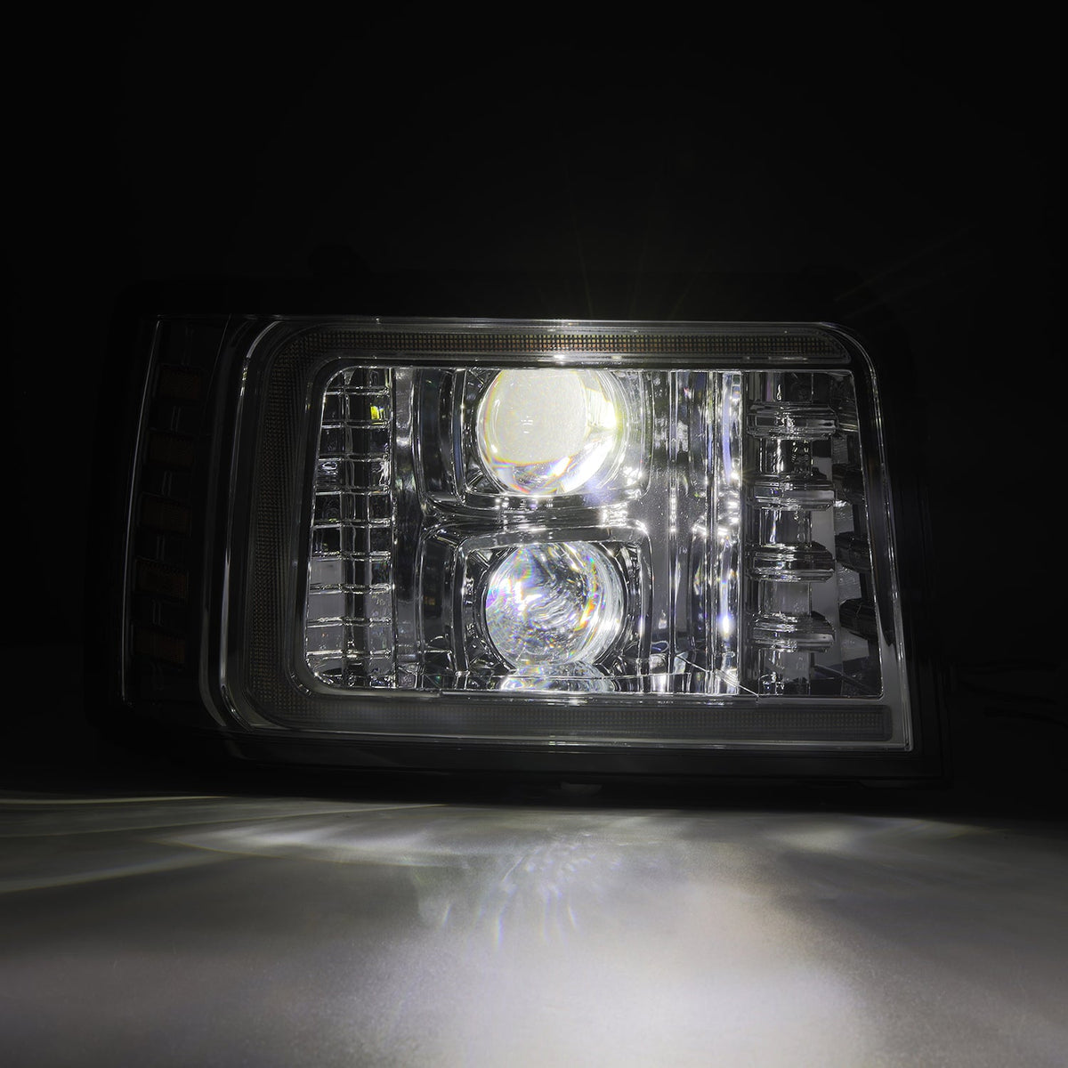 92-96 Ford F-Series/Bronco LUXX-Series LED Projector Headlights Chrome - view 15