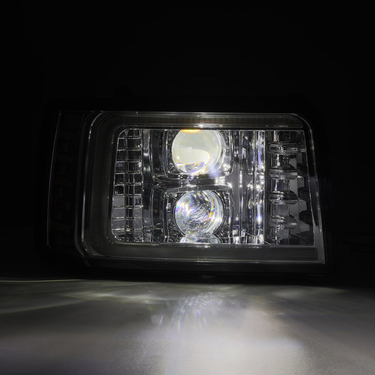 92-96 Ford F-Series/Bronco LUXX-Series LED Projector Headlights Chrome - view 14