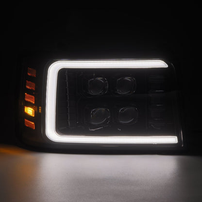 92-96 Ford F-Series/Bronco NOVA-Series LED Projector Headlights Alpha-Black - view 9