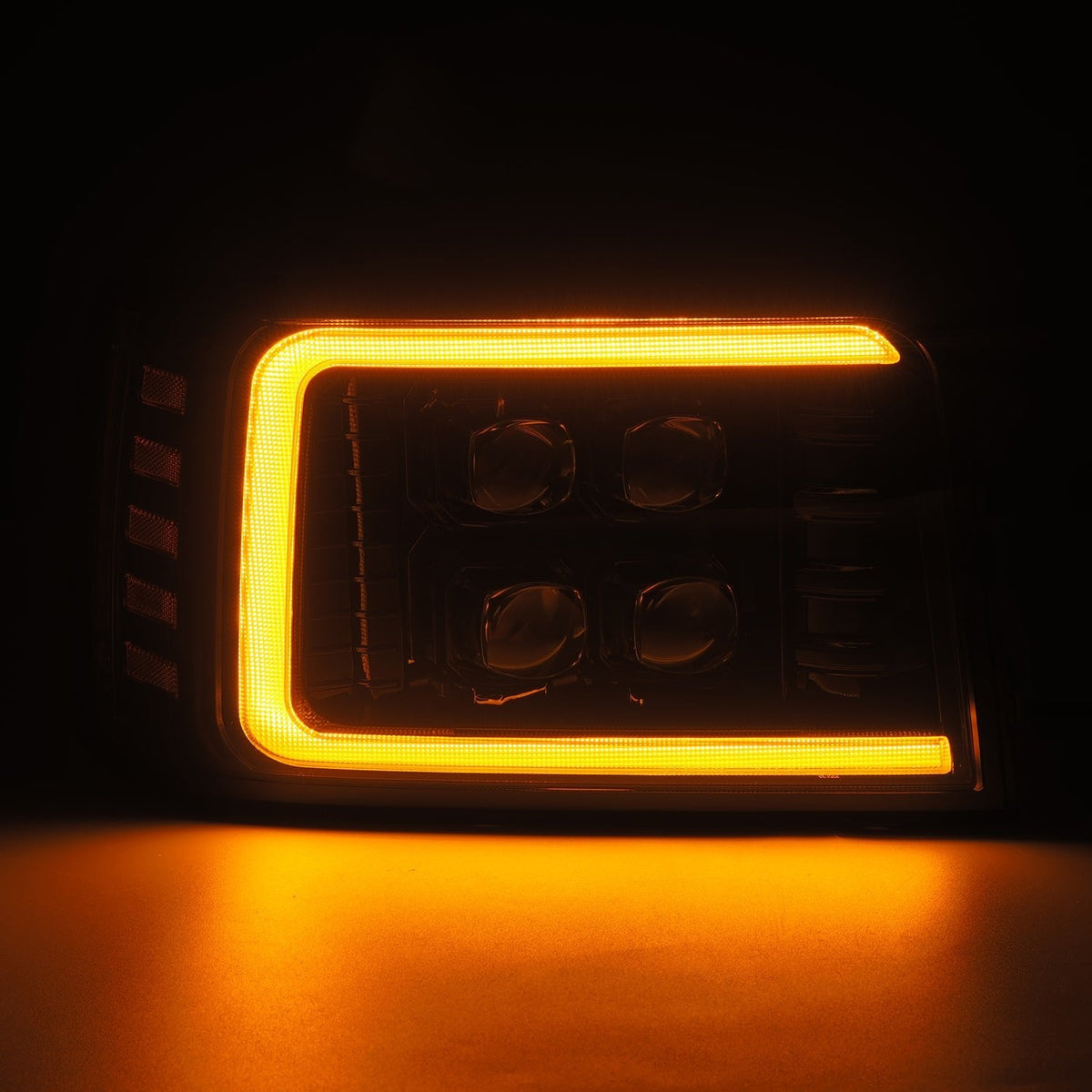 92-96 Ford F-Series/Bronco NOVA-Series LED Projector Headlights Alpha-Black - view 10