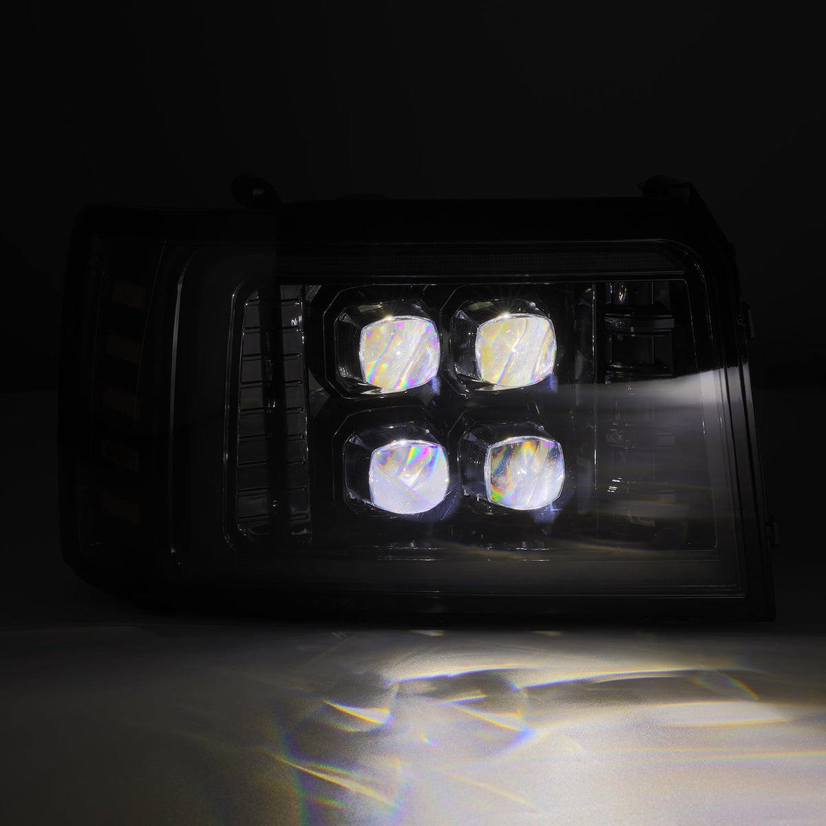 92-96 Ford F-Series/Bronco NOVA-Series LED Projector Headlights Alpha-Black - view 11