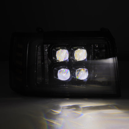 92-96 Ford F-Series/Bronco NOVA-Series LED Projector Headlights Alpha-Black - view 11