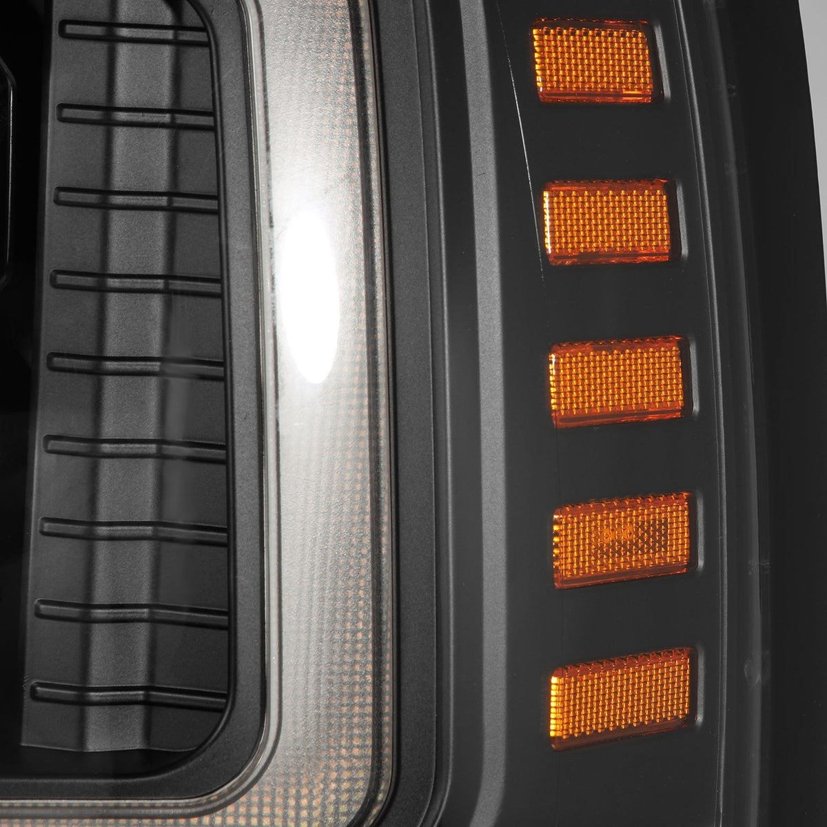 92-96 Ford F-Series/Bronco NOVA-Series LED Projector Headlights Black - view 15