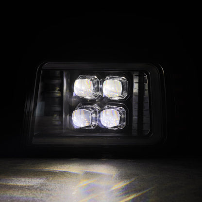 92-96 Ford F-Series/Bronco NOVA-Series LED Projector Headlights Black - view 10