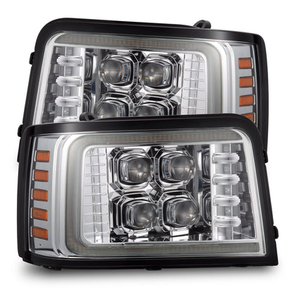 92-96 Ford F-Series/Bronco NOVA-Series LED Projector Headlights Chrome - view 1