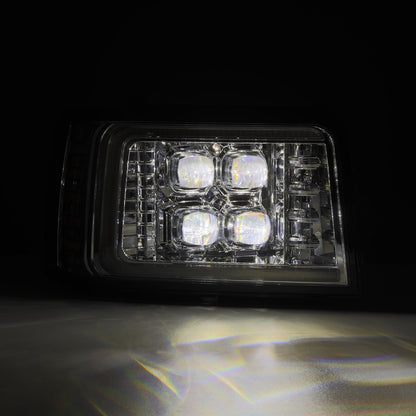 92-96 Ford F-Series/Bronco NOVA-Series LED Projector Headlights Chrome - view 7