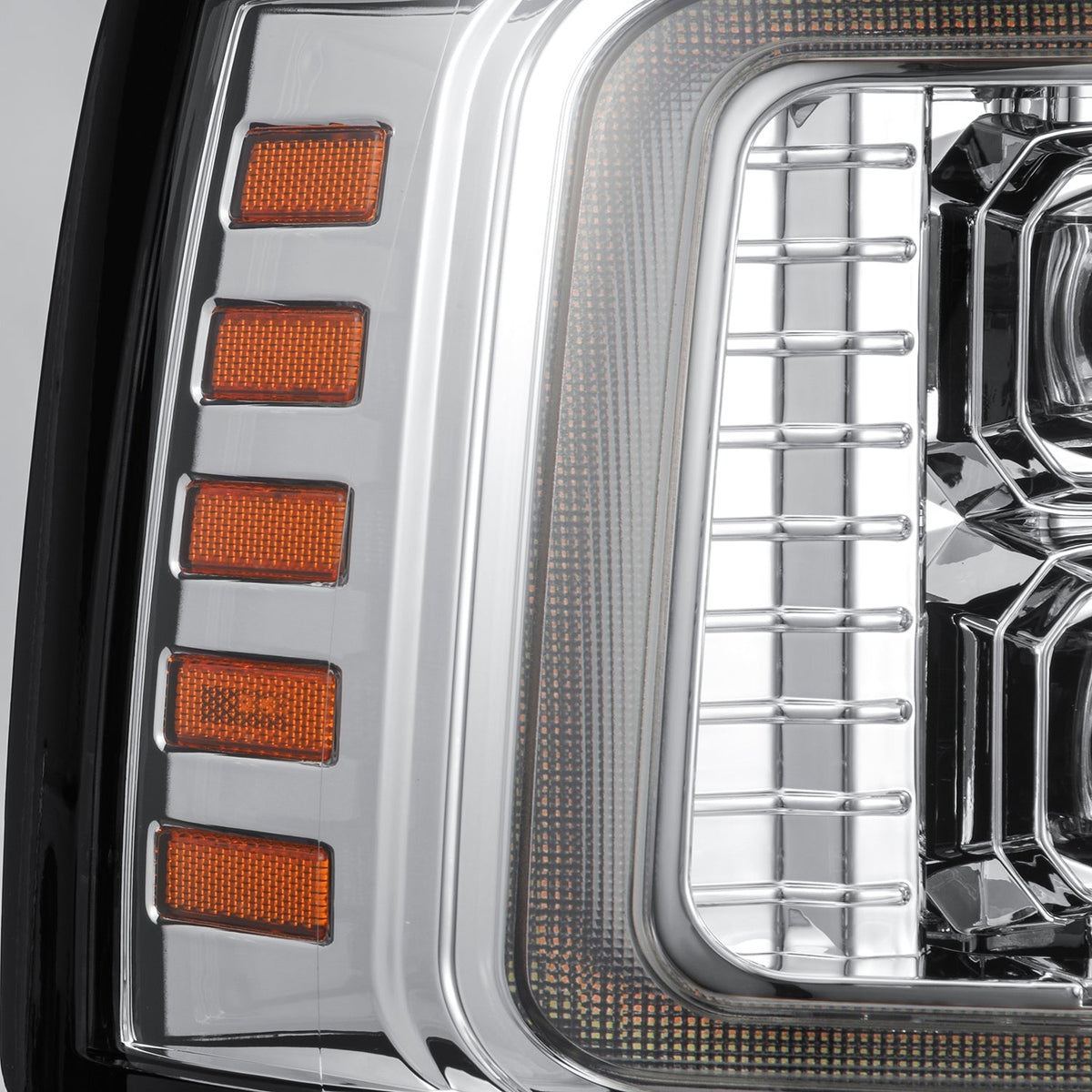 92-96 Ford F-Series/Bronco NOVA-Series LED Projector Headlights Chrome - view 8