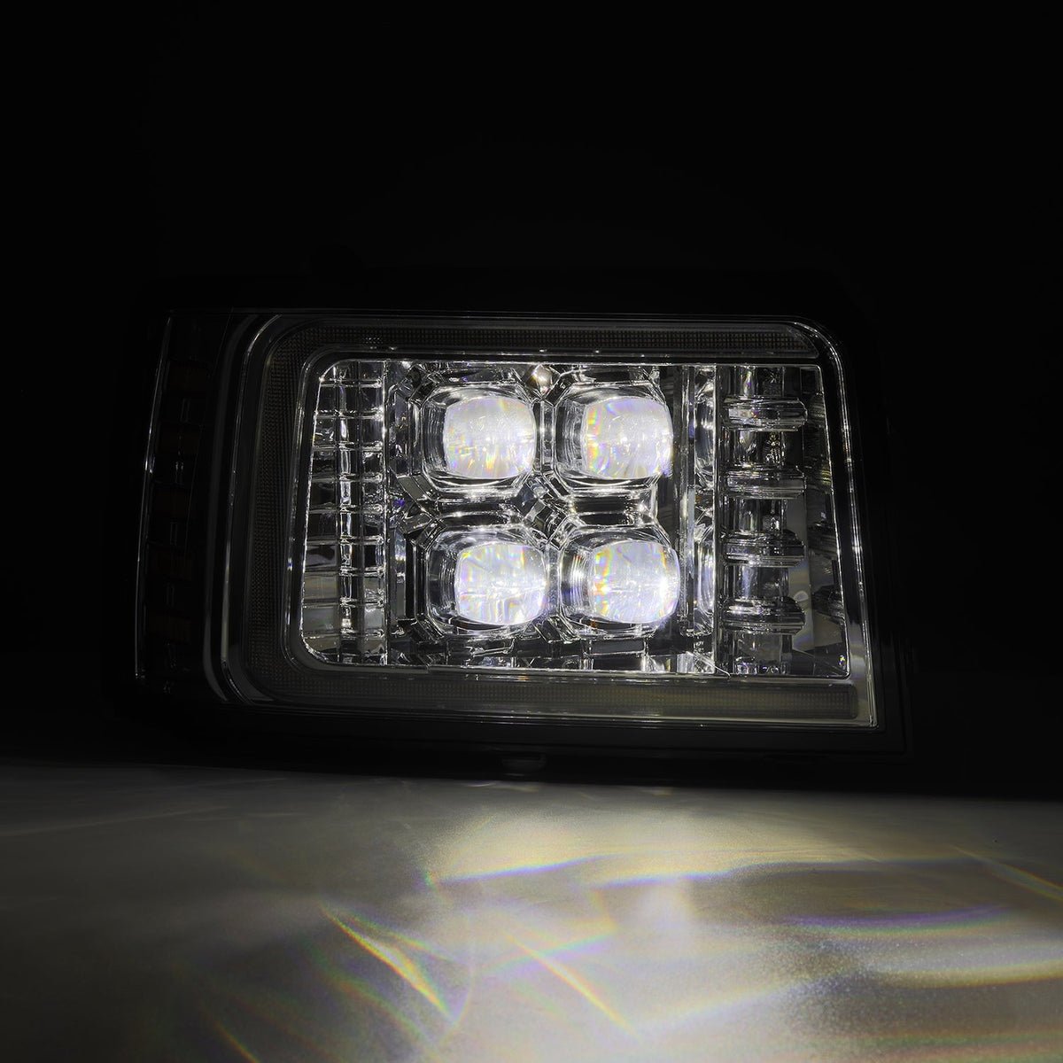 92-96 Ford F-Series/Bronco NOVA-Series LED Projector Headlights Chrome - view 6