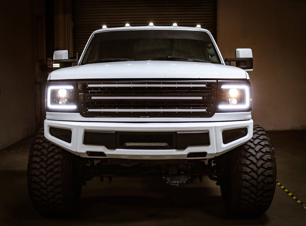 92-96 Ford F-Series/Bronco PRO-Series Halogen Projector Headlights Alpha-Black - view 4