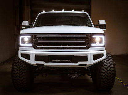92-96 Ford F-Series/Bronco PRO-Series Halogen Projector Headlights Alpha-Black - view 4