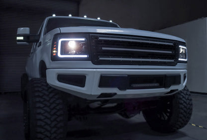 92-96 Ford F-Series/Bronco PRO-Series Halogen Projector Headlights Black - view 2