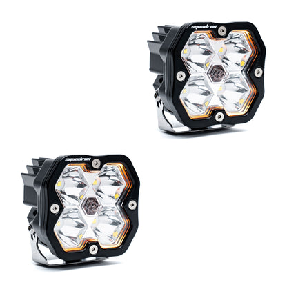 BAJA DESIGNS SQUADRON 2.0 Sport Black Led Auxiliary Light Pod Pair- Universal