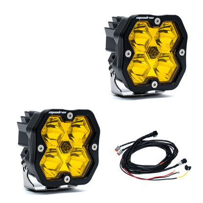 BAJA DESIGNS SQUADRON 2.0 Sport Black Led Auxiliary Light Pod Pair- Universal