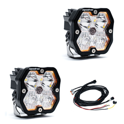 BAJA DESIGNS SQUADRON 2.0 Sport Black Led Auxiliary Light Pod Pair- Universal