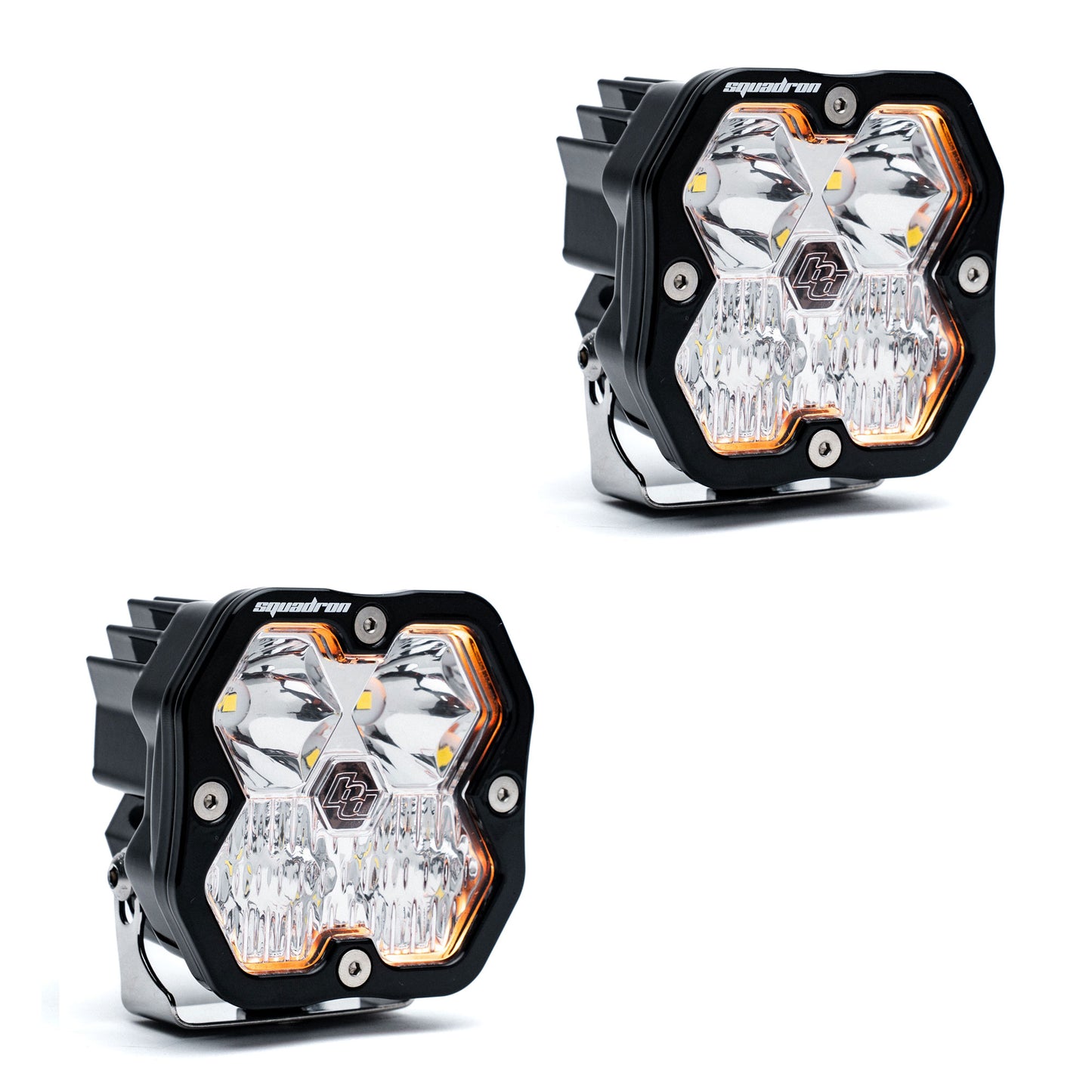BAJA DESIGNS SQUADRON 2.0 Sport Black Led Auxiliary Light Pod Pair- Universal
