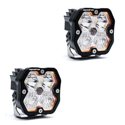 BAJA DESIGNS SQUADRON 2.0 Sport Black Led Auxiliary Light Pod Pair- Universal
