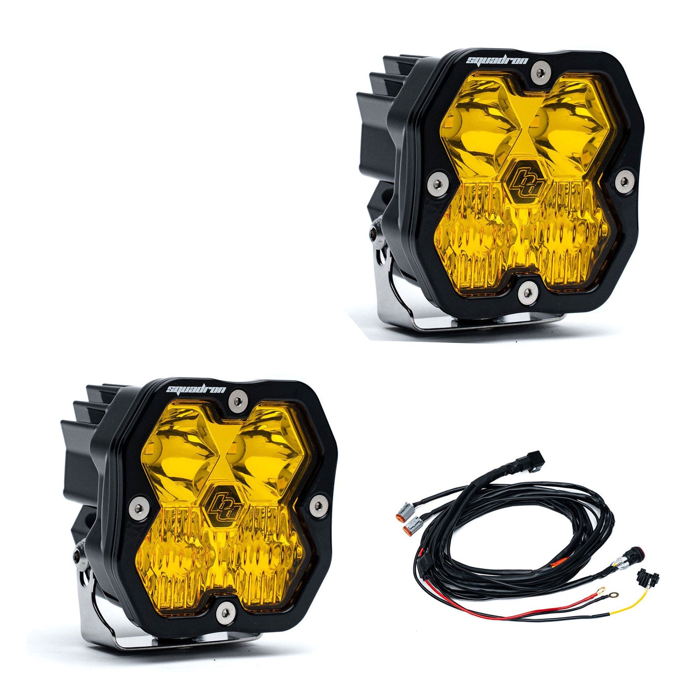 BAJA DESIGNS SQUADRON 2.0 Sport Black Led Auxiliary Light Pod Pair- Universal