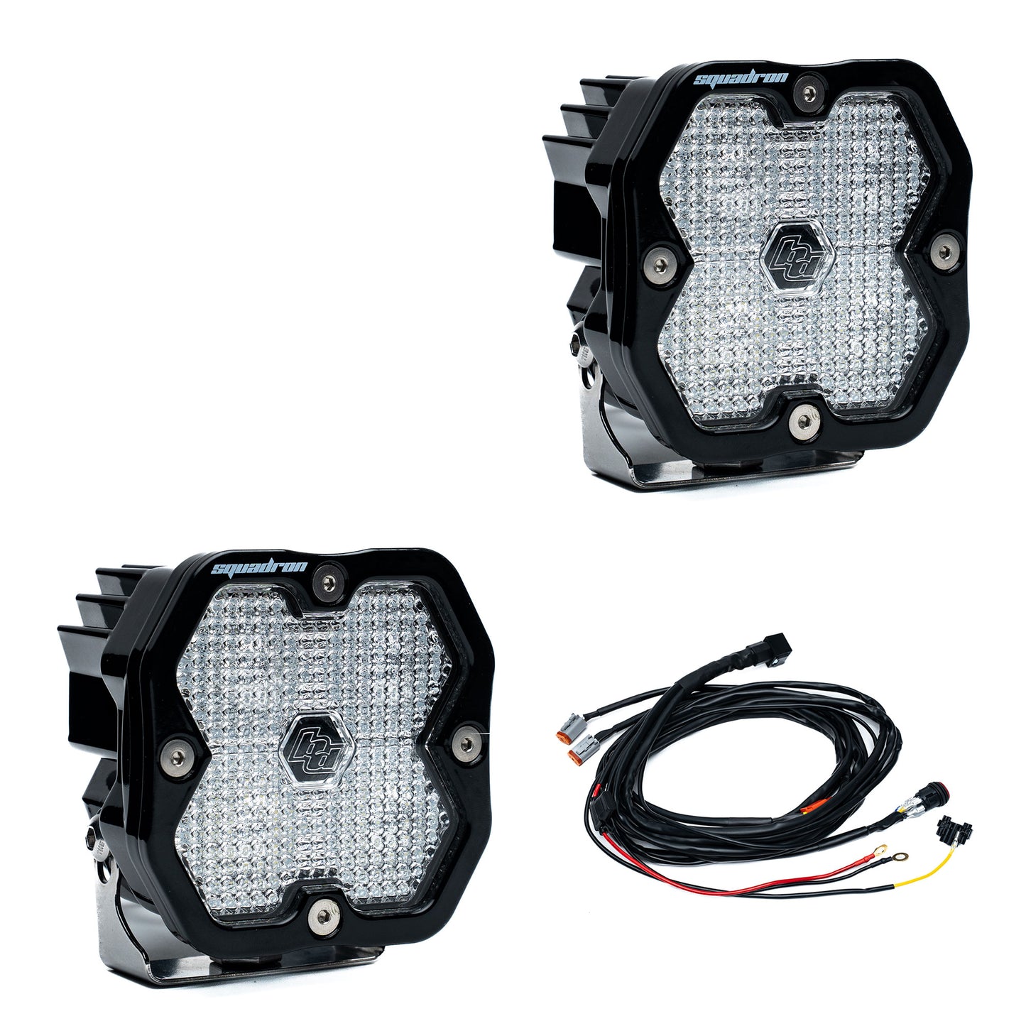 BAJA DESIGNS SQUADRON 2.0 Sport Black Led Auxiliary Light Pod Pair- Universal