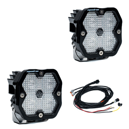BAJA DESIGNS SQUADRON 2.0 Sport Black Led Auxiliary Light Pod Pair- Universal