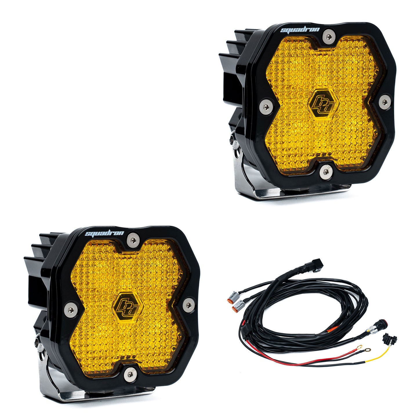 BAJA DESIGNS SQUADRON 2.0 Sport Black Led Auxiliary Light Pod Pair- Universal