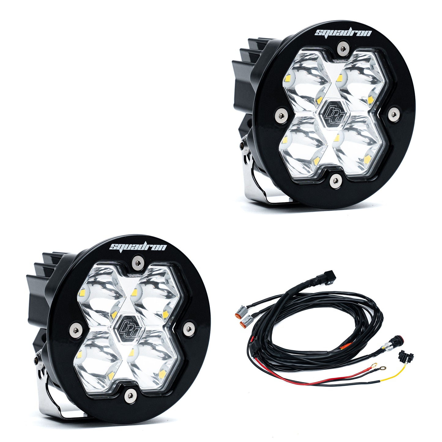 BAJA DESIGNS SQUADRON-R 2.0 Sport Black Led Auxiliary Light Pod Pair- Universal