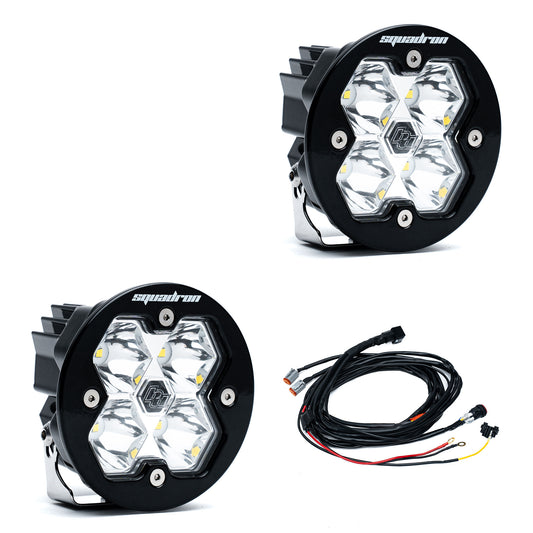 BAJA DESIGNS SQUADRON-R 2.0 Sport Black Led Auxiliary Light Pod Pair- Universal