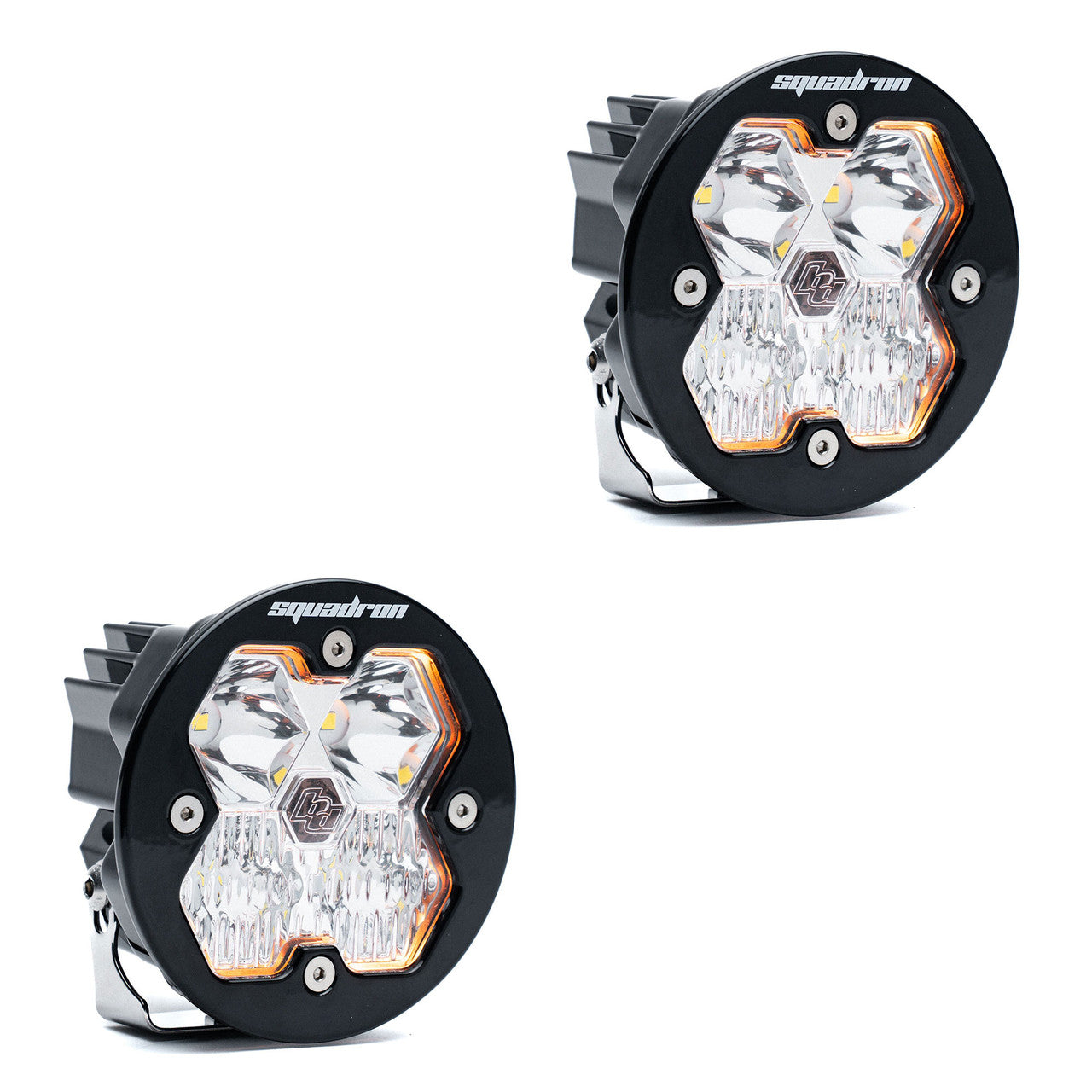 BAJA DESIGNS SQUADRON-R 2.0 Sport Black Led Auxiliary Light Pod Pair- Universal